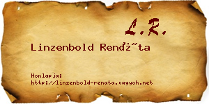 Linzenbold Renáta névjegykártya